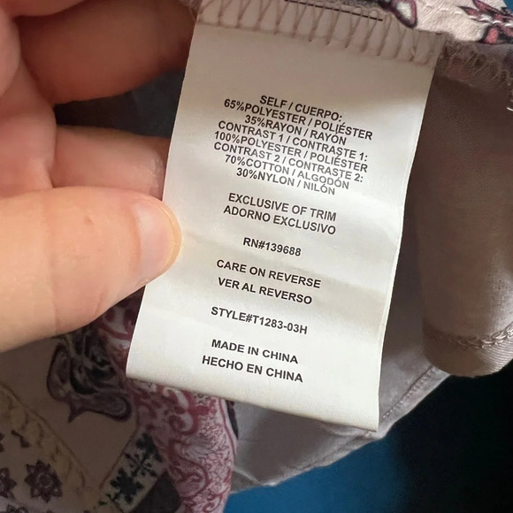 Skylar + Jade Floral Lavender Tank Top - Small - Picture 5 of 5